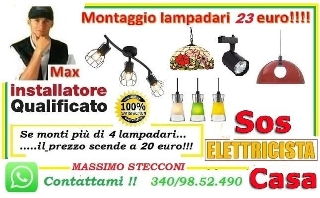 zoom immagine (Montaggio lampadario su Roma Ostiense 20 euro)