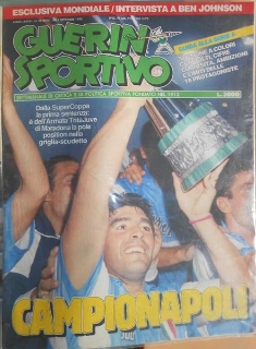 zoom immagine (Guerin Sportivo N.36 1990 Maradona Supercoppa Campionapoli)